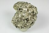 3.3" Gleaming, Striated Pyrite Crystal Cluster - Peru - #195744-1